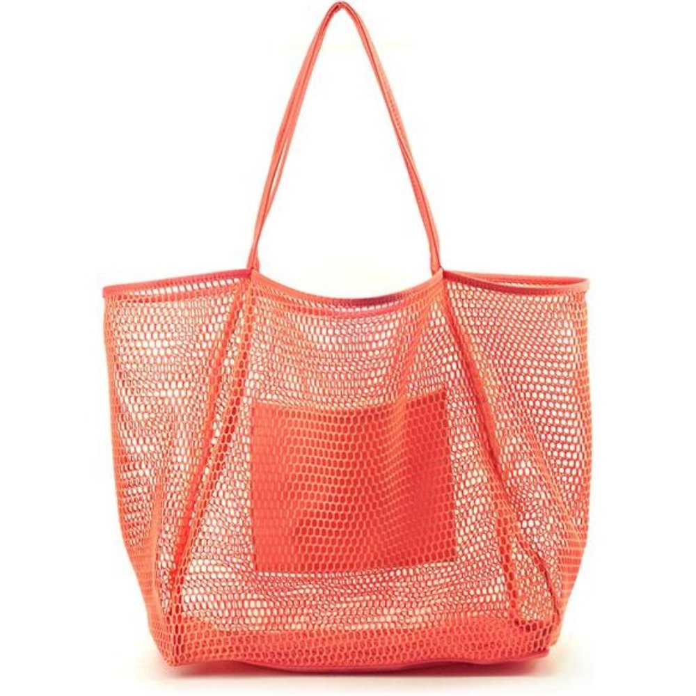 Mesh Beach Tote Womens Shoulder Handbag Cute Summer Bag
